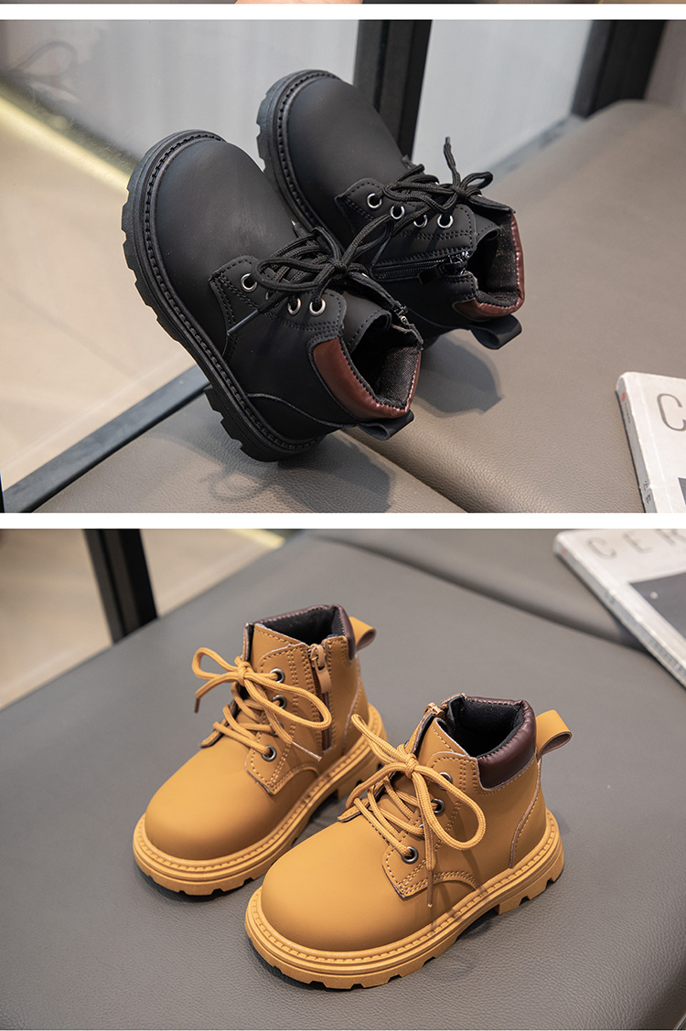 Kids Martin Boots Toddler Casual Shoes Boys Girls Sneakers Children Youth Black White Brown Boot H0rZ#