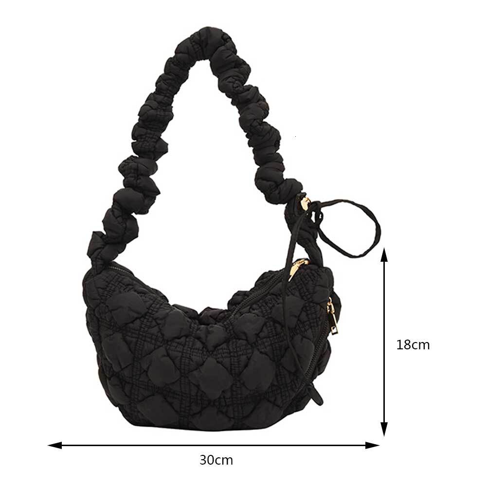 Fashion Pleated Cloud Designer Ruched Handbag Nylon Quilted Padded Crossbody Female Shoulder Tote Bag PursesH7.3#27 ddmymoon