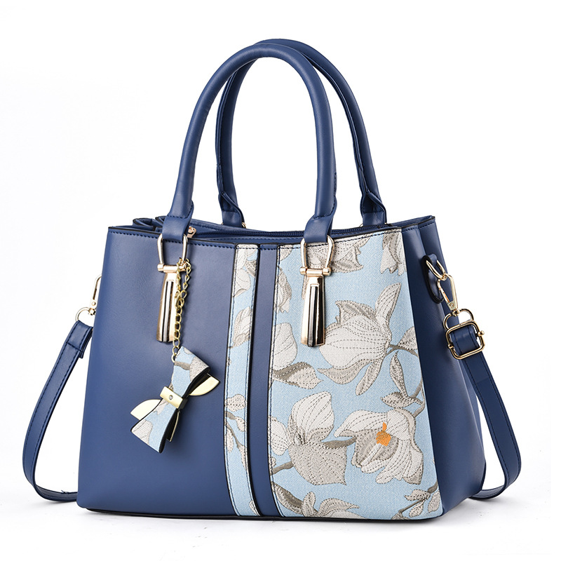 Personalized Embroidered Middle-aged Mother Bag Large Capacity Handbag New Fashion Shoulder Bag