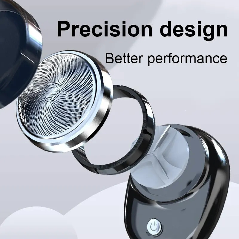 Electric shaver charging pocket travel shaver portable wireless detachable shaver beard and body hair trimmer 240703
