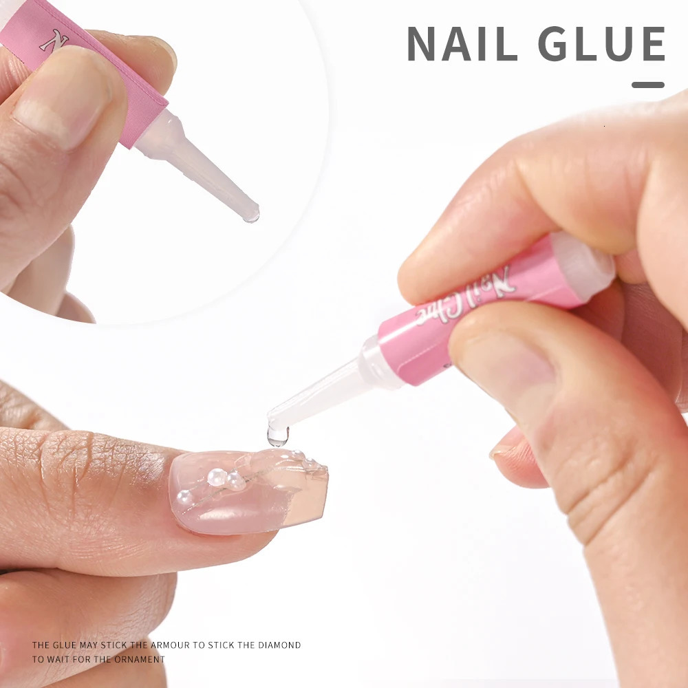 100Pcs packaging nail adhesive used for acrylic pressing nail tips adhesive super adhesive used for DIY nail art long-lasting adhesive 240703