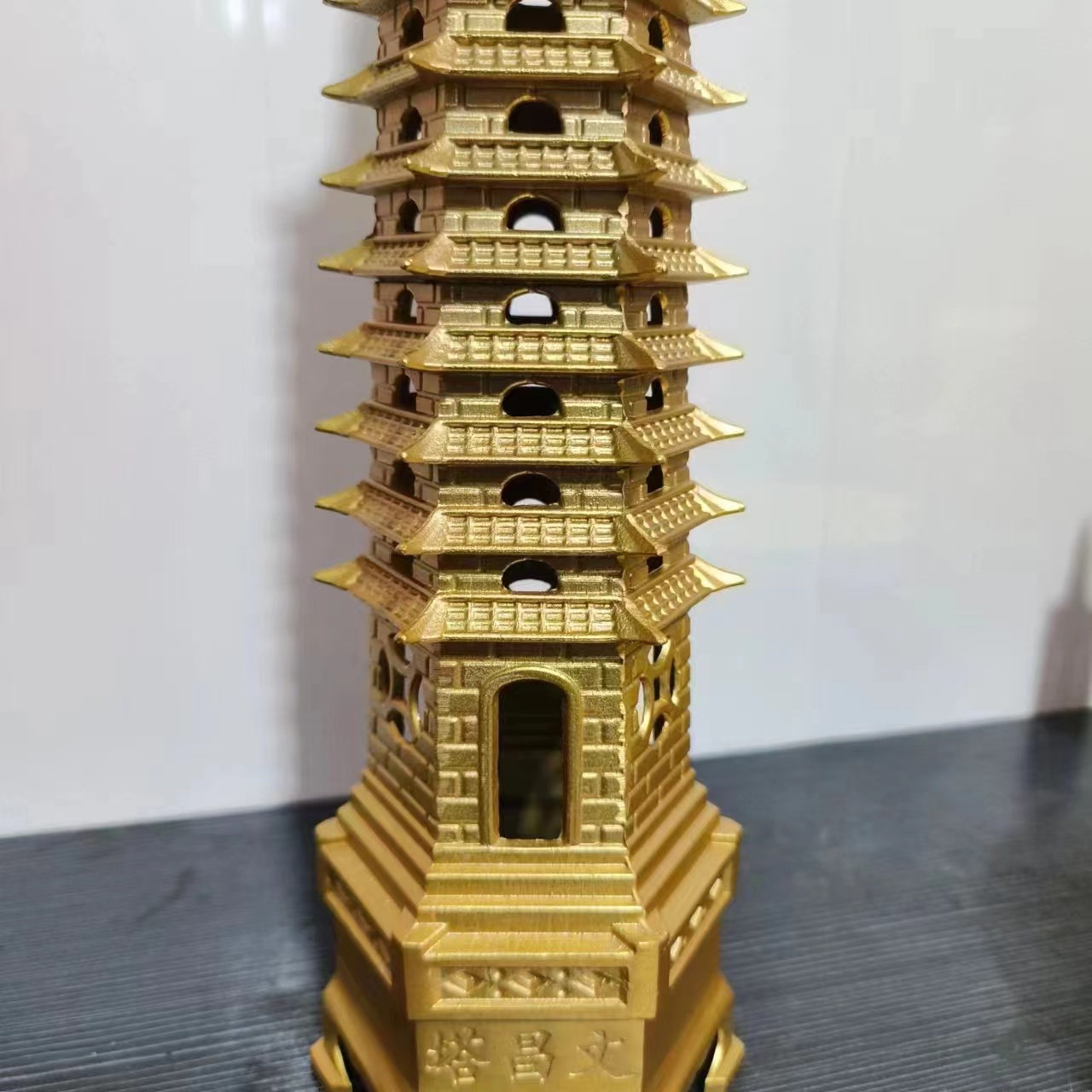 Brass Wenchang Pagoda Decorations Feng Shui Office Desk Study Bronze Decorations 7th Floor 9th Floor 13th Floor