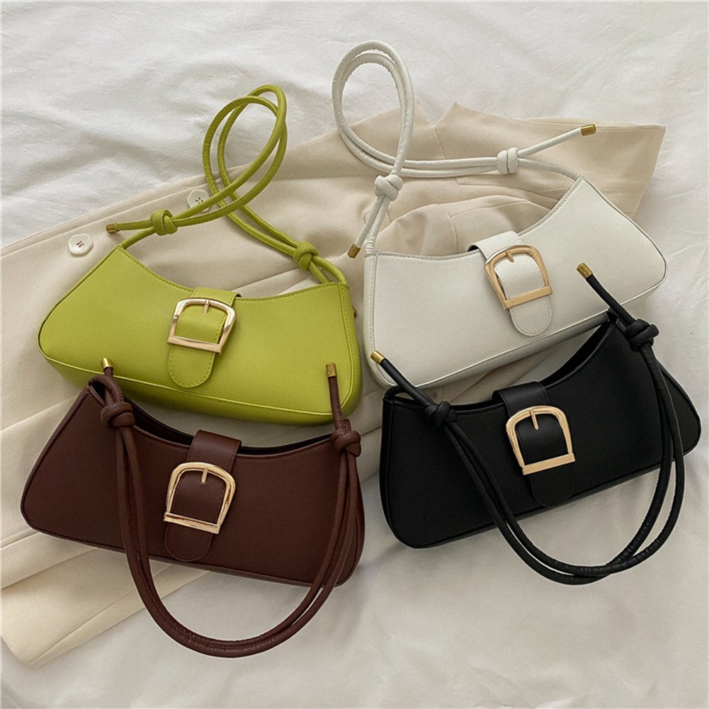 Women Handbag PU Leather Underarm Fashion Solid Color Hobos Shoulder Crossbody Bags Casual Handbags Totes Pouch ddmymoon