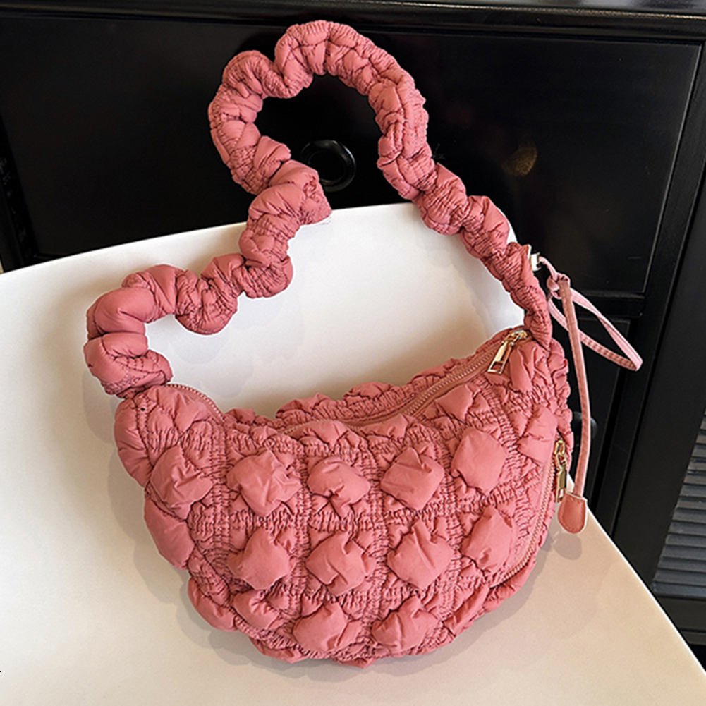 Fashion Pleated Cloud Designer Ruched Handbag Nylon Quilted Padded Crossbody Female Shoulder Tote Bag PursesH7.3#27 ddmymoon