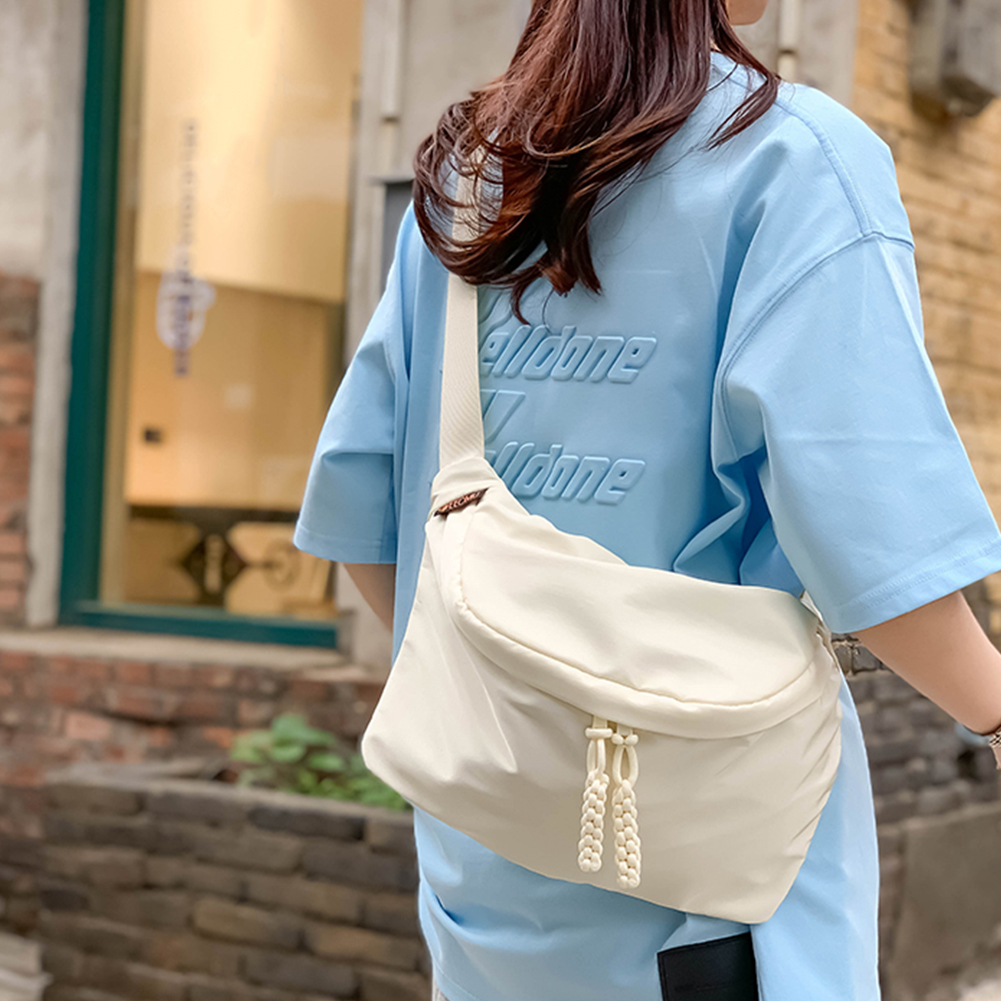 Men's&Women's Nylon Crossbody Bag Large Capacity Sports Shoulder Bag Waterproof Lightweight Fanny Pack Hip Hop Fashion Waist Bag