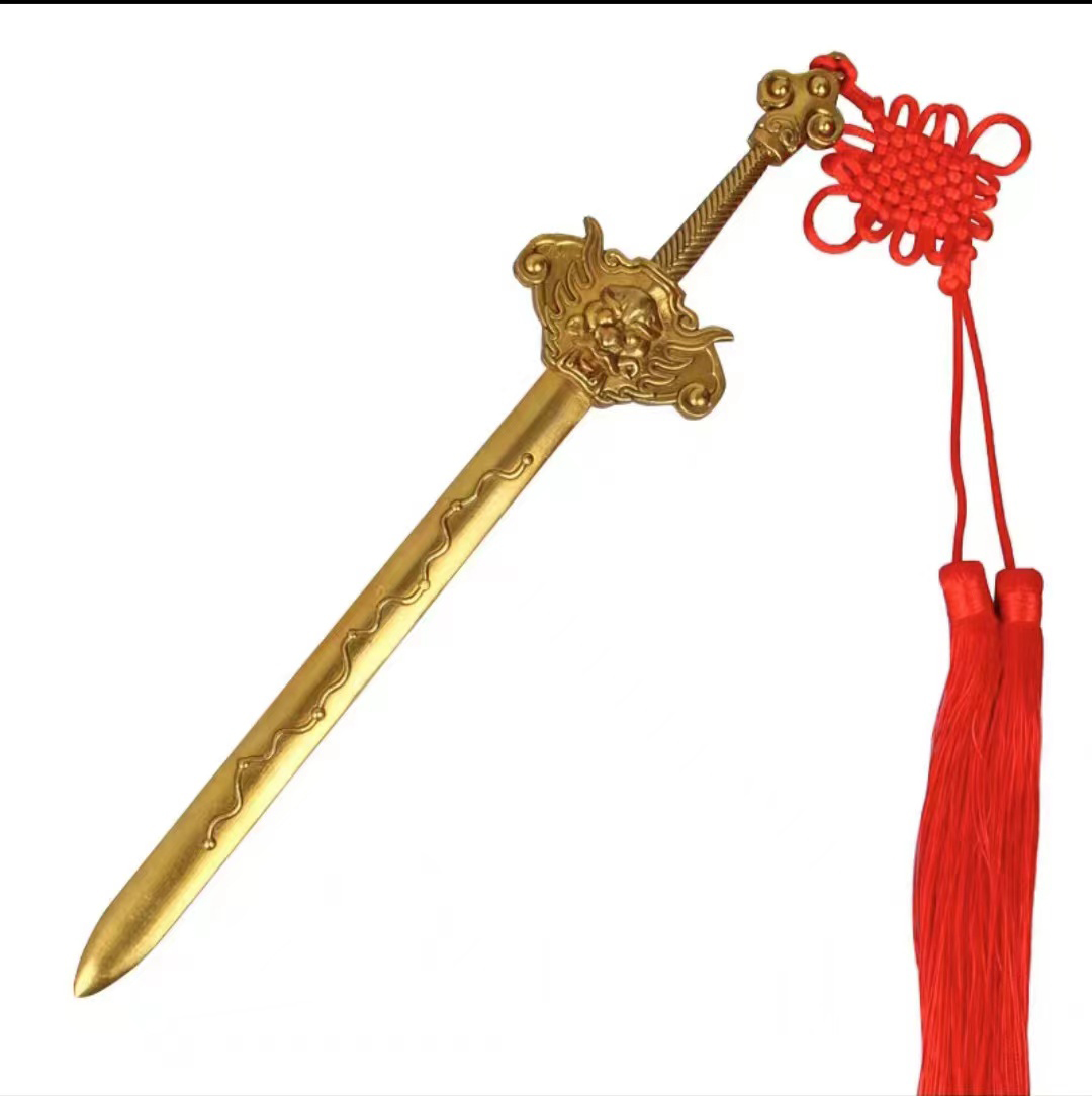 Homestead decorations, Feng Shui brass sword pendants, seven star swordsmanship household utensils, jewelry, brass Beidou sword