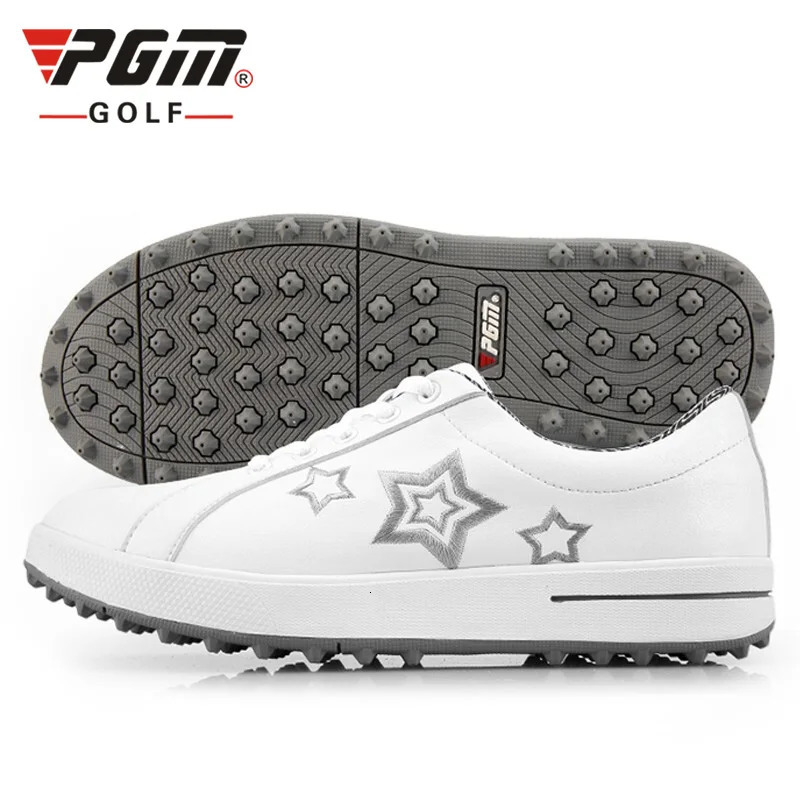 PGM women waterproof soft white golf shoes 240626