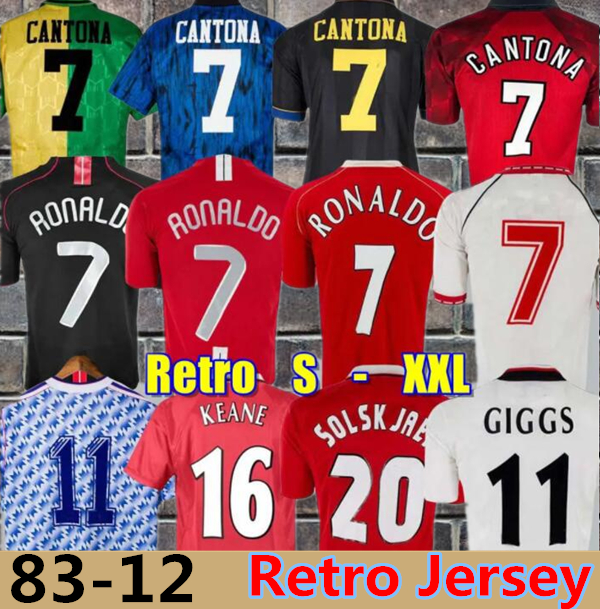 Soccer jersey final Retro 2002 football Giggs SCHOLES Rooney CANTONA Solskjaer KEANE 04 06 07 08 09 98 99 90 92 94 96 NISTELROOY KEANE sheringham RONALDO Cole Carrick