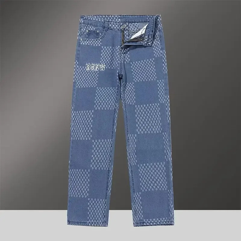 Spring Autumn Denim Clothing Set For Men Stylish Jacket Jeans 2piece Working Class Style Bold Fashion Statement 240702