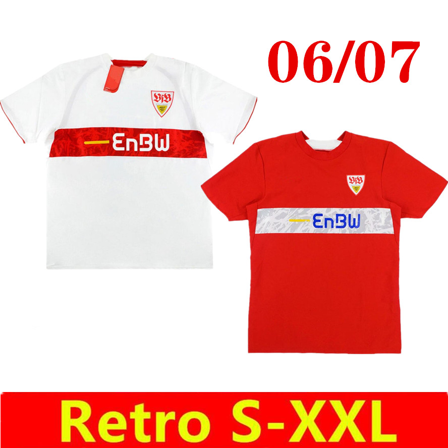 2006 2007 Stuttgart home away soccer jerseys VfB Stuttgart 06/07 Retro shirts men football jersey