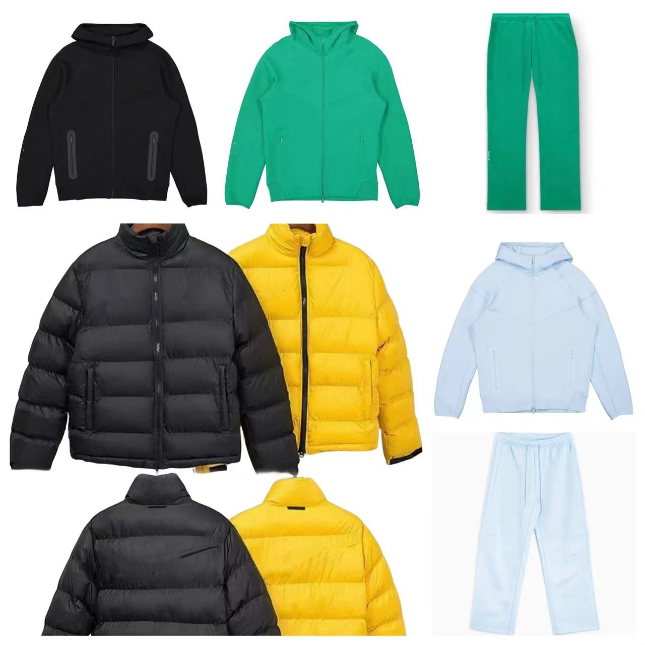 2025 Fashion Parke Corduroy puffer jacket Cotton Coat tech fleece tracksuit Hoodie top pants sports jogging set SIZE S-2XL