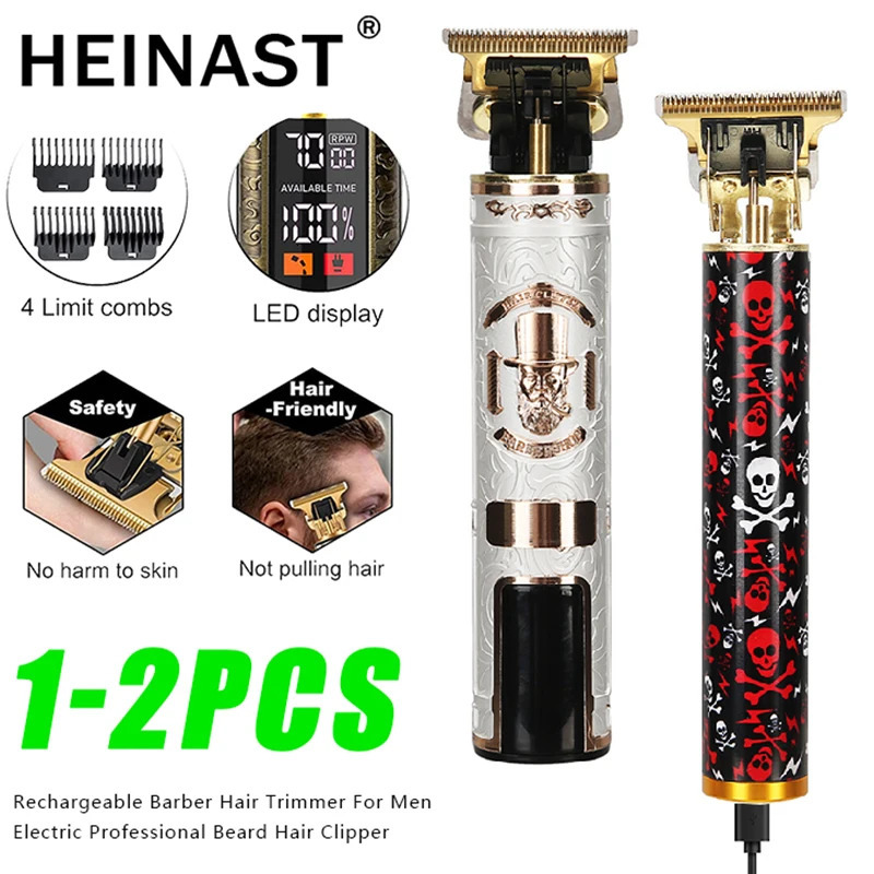 T9 Electric Barber Clip USB Charging Mode Fashion Waterproof Wireless Professional Barber Push Razor 240703