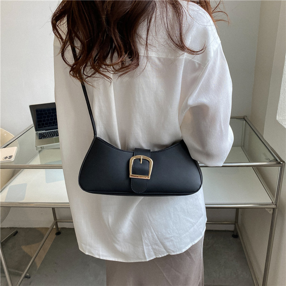 Women Handbag PU Leather Underarm Fashion Solid Color Hobos Shoulder Crossbody Bags Casual Handbags Totes Pouch ddmymoon