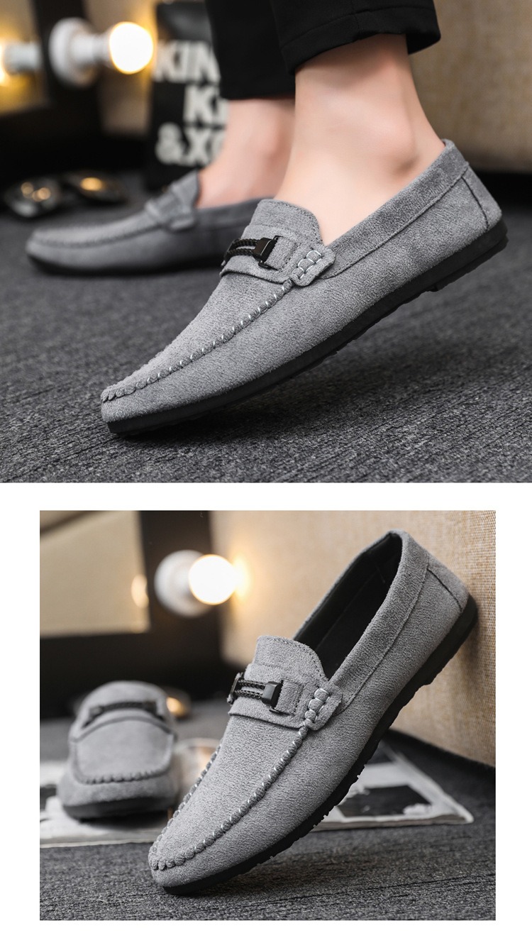 Wearable Ddmysports Breathable Shoes British Soft Soled Lightweight Men S Fashion Formal Slip On Black Outdoor Shoes lip