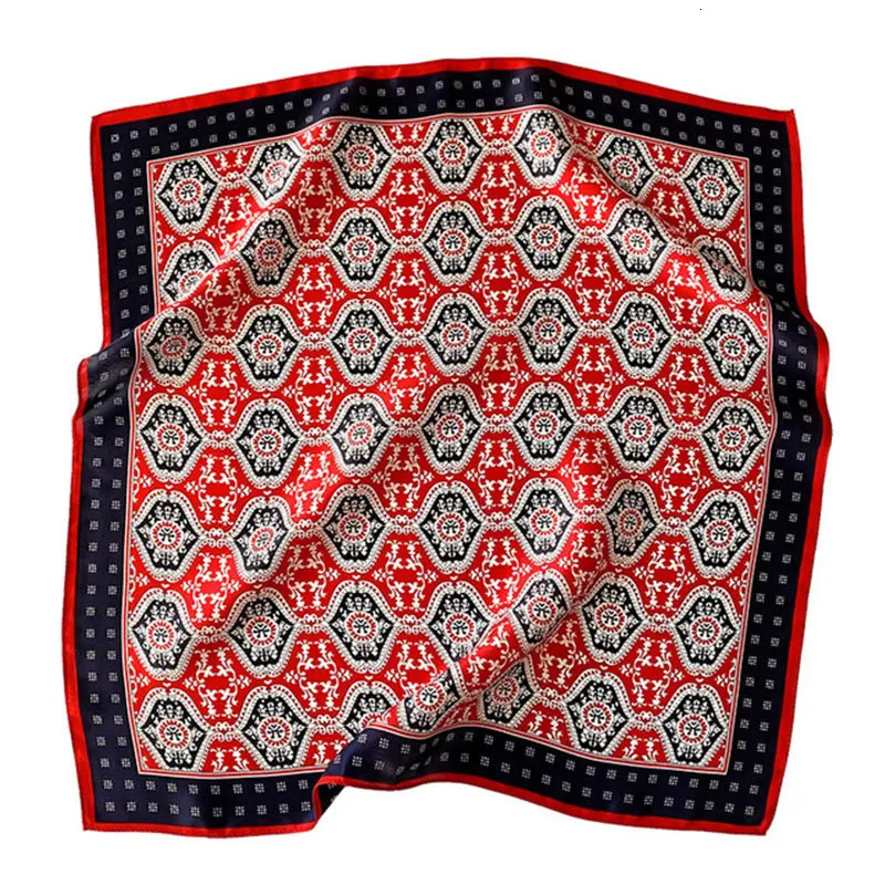 2024 Pashmina 100% Mulberry Silk Scarf Fashion Women Summer Beach Small Scarves Shawl Poncho 53*53cm Hijab Bandana Kerchief 240702