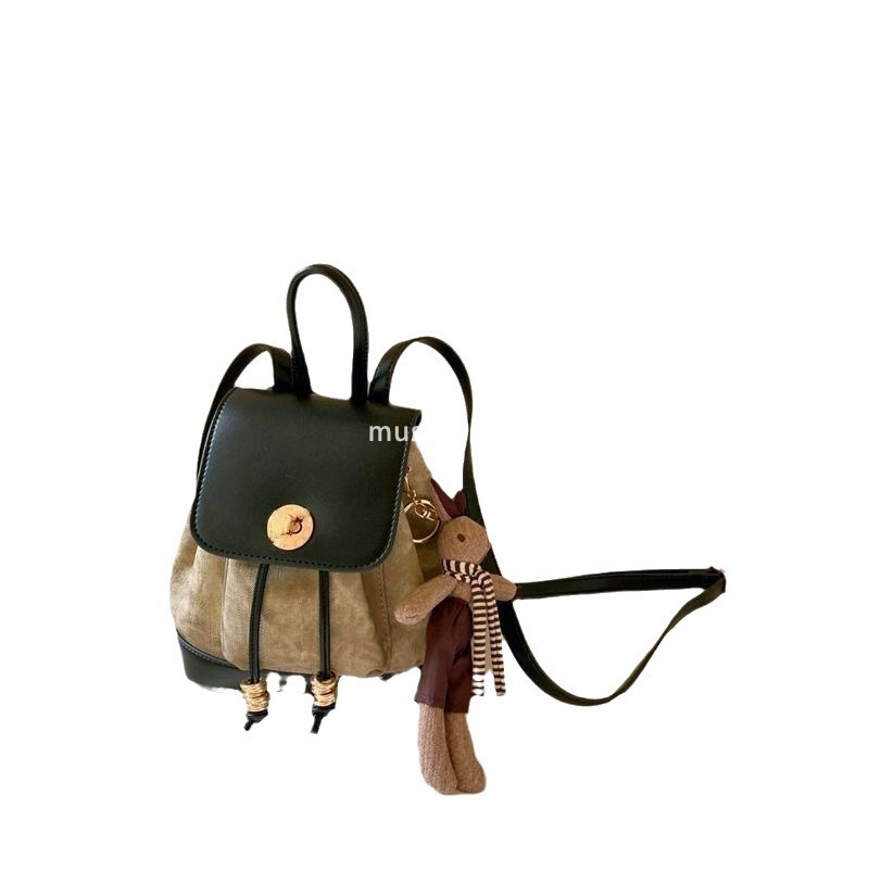 Western style women's high-end niche design bag new practical and minimalist backpack portable bucket bag casual and versatile high-end feeling o