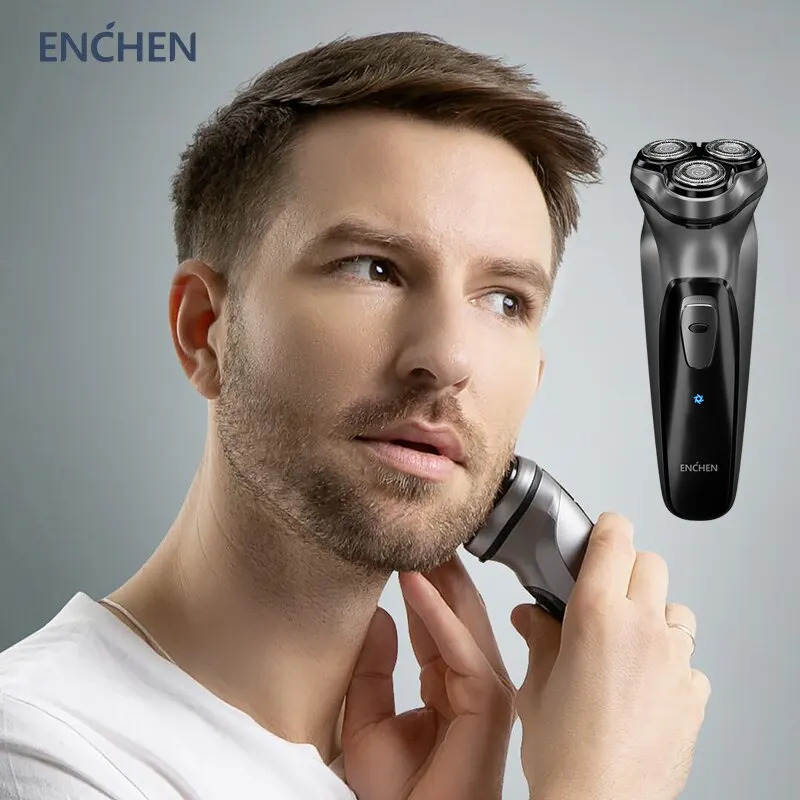 ENCHEN Blackstone Electric Rotating Razor Mens Floating Blade Washable C-type USB Charging Razor 240703