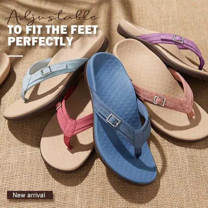 Slippers Womens orthopedic sandals arched support sandals for plantar fasciitis comfortable summer sandals flat bottomed informal sandals XW6.5