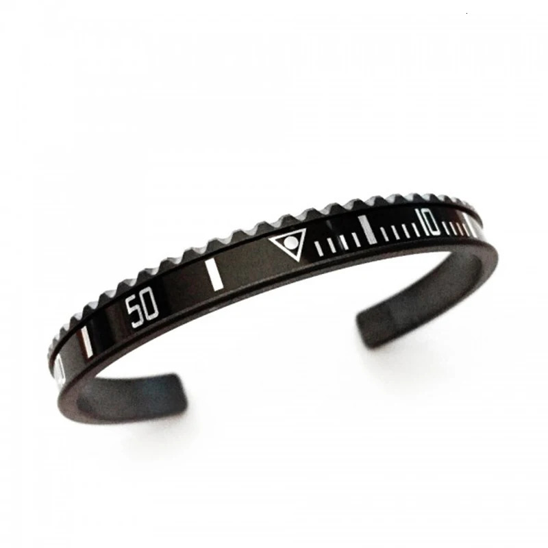 stainless steel 11 colors cuff bracelet bangle in black color ST04 240626