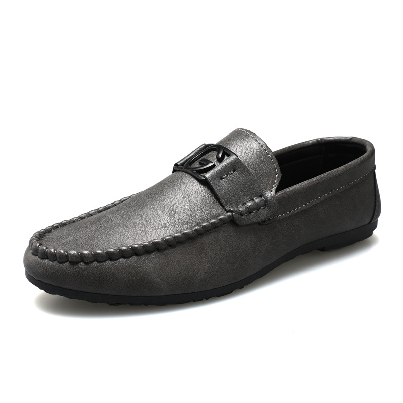On Ddmysports Slip Soft Leather Korean Casual Shoes Summer New Men S Versatile And Trendy Outdoor Shoes