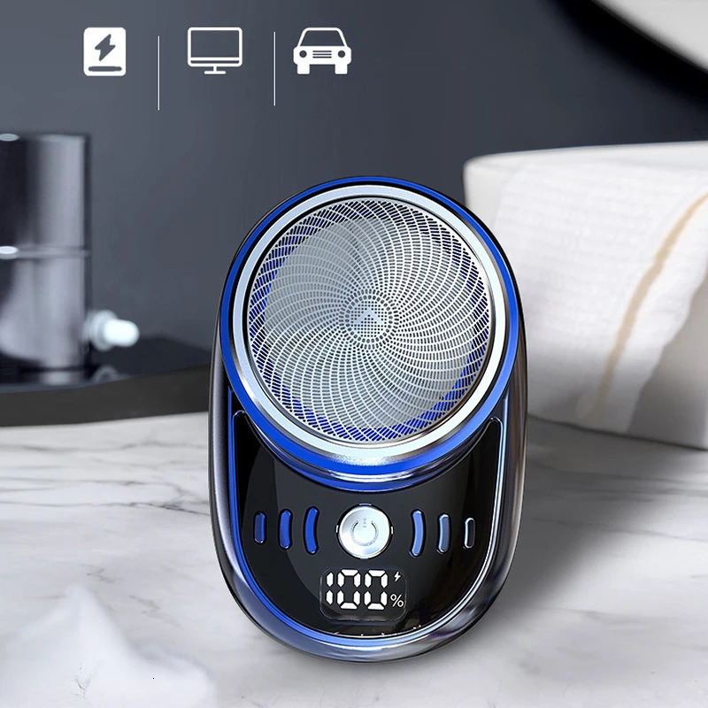 Mens Electric Razor Charging Portable Razor Mens Comfortable Travel Mini Beard Body Hair Trimmer Mens Pocket Razor 240703