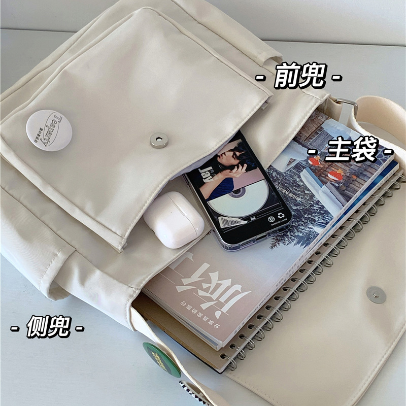Top Canvas Youth Ladies Messenger Korean Style Female Students Nylon Handbags Shoulder Bag Men Letter Crossbody Bags H7.4#11 zhanyishengli