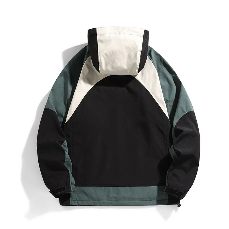 DIUJZEO Spring Autumn Mens Hooded Bomber Jackets Windproof Fashion Male Windbreaker Loose Coats Women College Outwear 240702