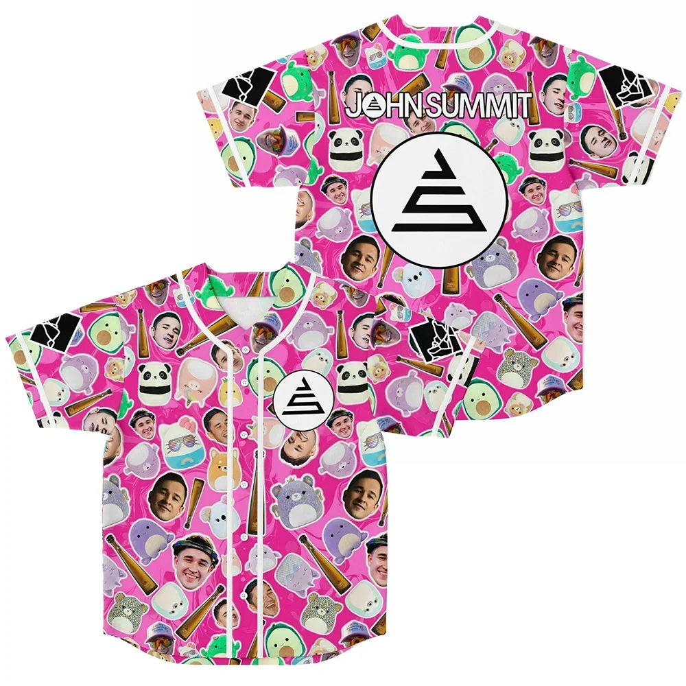 John Summit Merch Short Sleeve Baseball T-shirt Streetwear Hip Hop Baseball Uniform Casual Sportswear Fashion Clothes