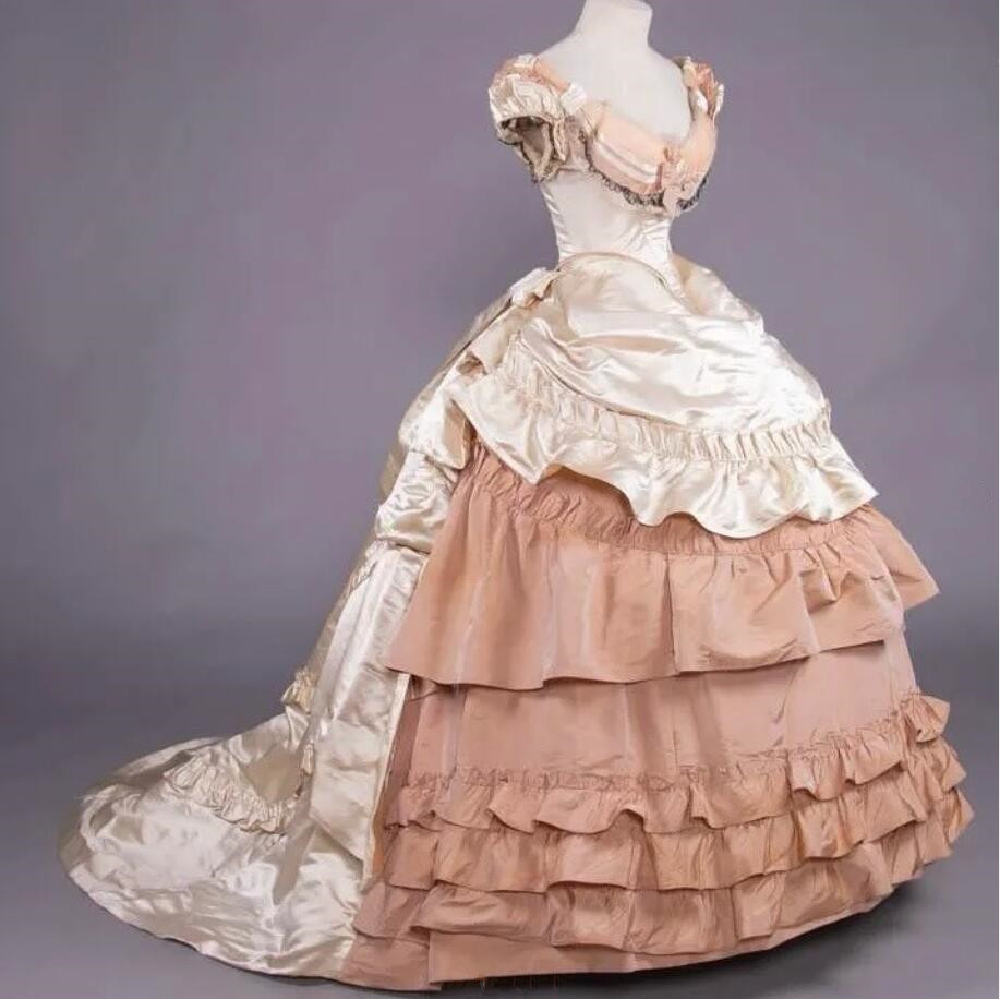 History Victorial Prom Dresses 1857s Antebellum Era Vixtorian Day Dress Costume Princess Ball Gown Civil War evening gown