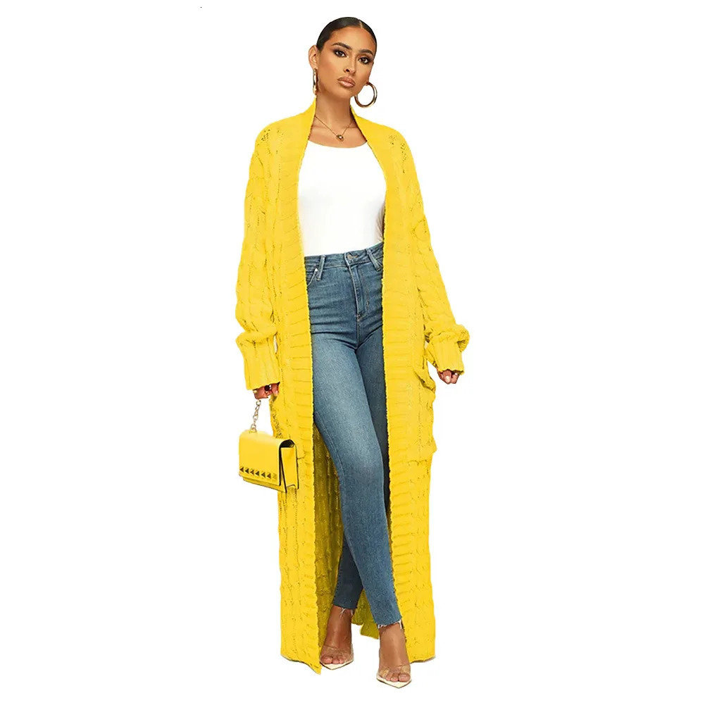 Winter Warm Sweater Coat Womens cardigans Casual Long Knitted Cardigan Sweater Jacket Loose V-Neck Trench 240703