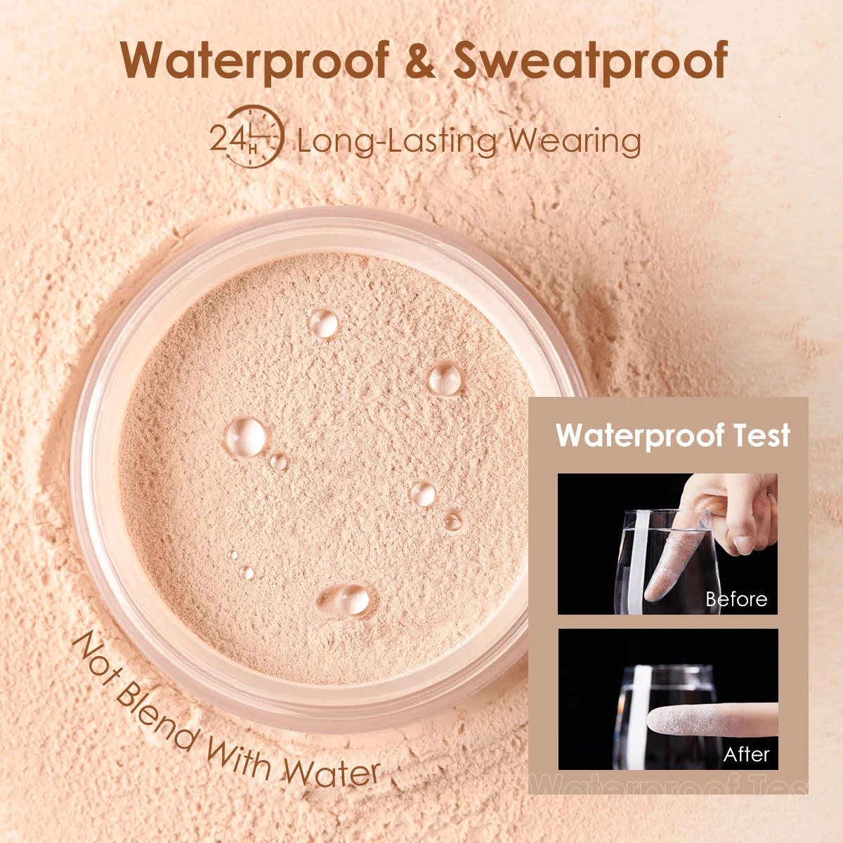 Focallure Face Loose Powder 3 Colors Ultra-Light Perfect Finishing Makeup Powder Waterproof Translucent Setting Powder Cosmetic 240704