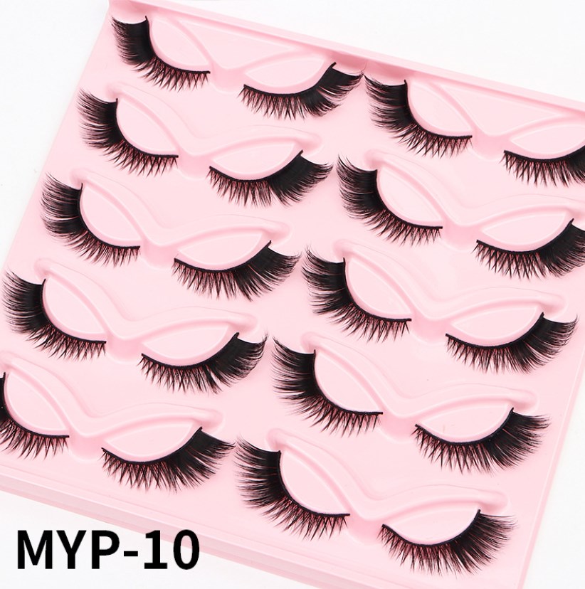 False Eyelashes Fuffy Lashes L-Shape Makeup Thick Long Eye Beauty Extension For Women