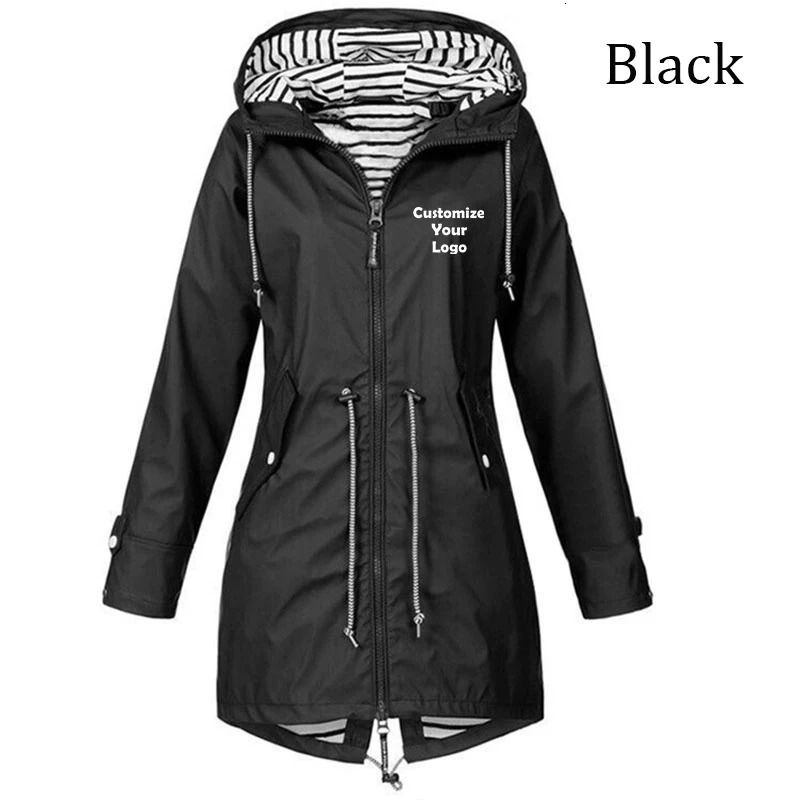 Customized Women Outdoor Jacket Casual Loose Hooded Windproof Windbreaker Climbing Jackets Coat For All Seasons 240703