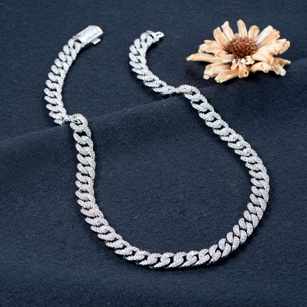 Iced Out Chain 10mm Cuban Chain Hip Hop Necklace Gold Plated Thick Miami Link Chain for Men Wholesale
