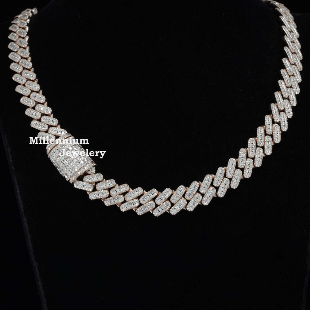 Exceptional 20mm Moissanite 18 To 22 Inch Fully Dia Iced Out Hip Hop Cuban Chain For Men and Women gift