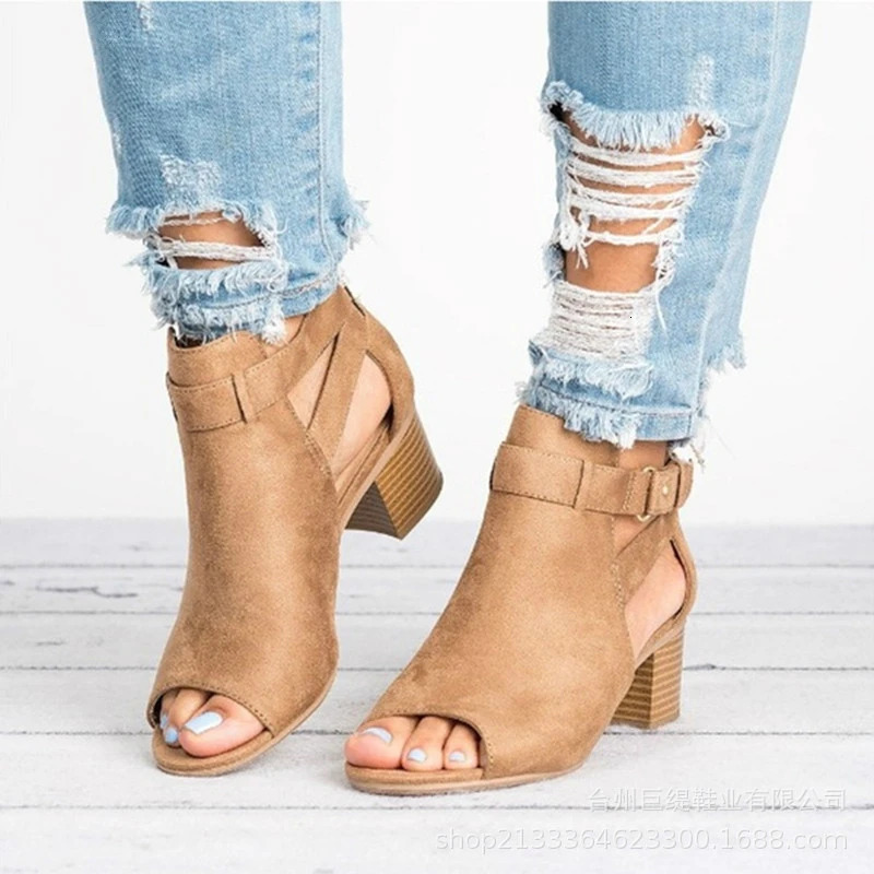 Europe and the United States summer womens sandals high heels fashion sexy womens shoes fish mouth plus size 34-43 240703