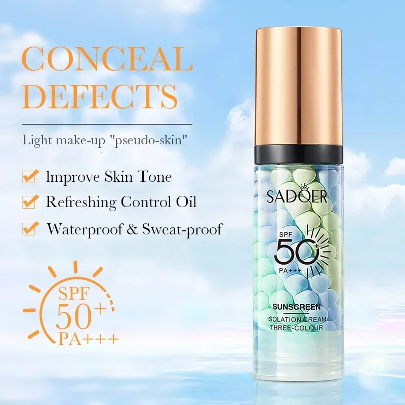 40ml Face Primer Makeup Moisturizing Cream 3color isolation cream Invisible Pores Brighten Correcting Cosmetics 240704