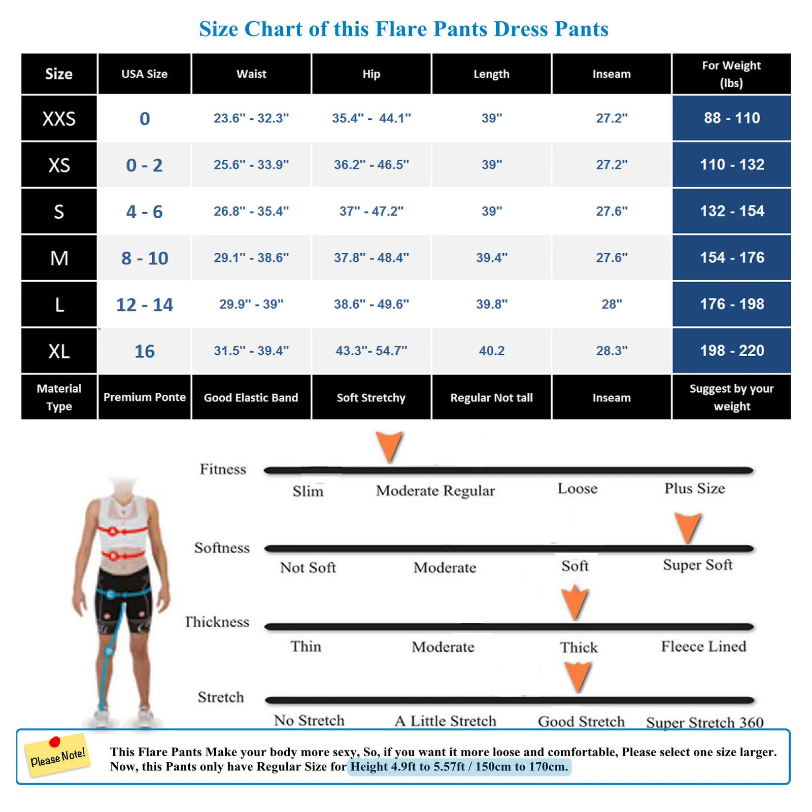 Women Office Flare Pants Dress Pants High Waist Hi-Rise Workwear Casual Daily Stretchy Bootcut Bell Bottom Classic Offical 240702