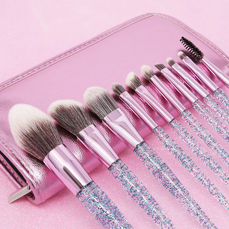 610Pcs Cosmetics Tool Kit Soft Makeup Brushes Set Transparent Powder Eye Shadow Foundation Brush Blush Blending Beauty Brush 240704