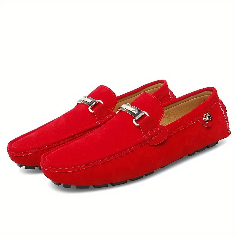 Mens and womens loafers comfortable softsoled nonslip solid color shoes casual driving walking boat 240702
