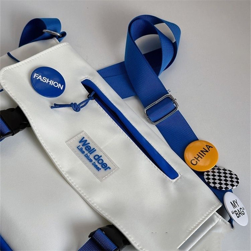 College Student School Crossbody Bags Female Men Versatile Large Capacity Nylon Waterproof Messenger Women One Shoulder Bag H7.4#16 zhanyishengli