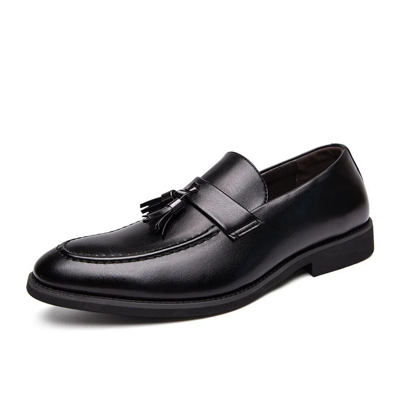 Men Casual Shoes Breathable Leather Loafers Business Office For Driving Moccasins Comfortable Slip On Tassel Shoe 240702