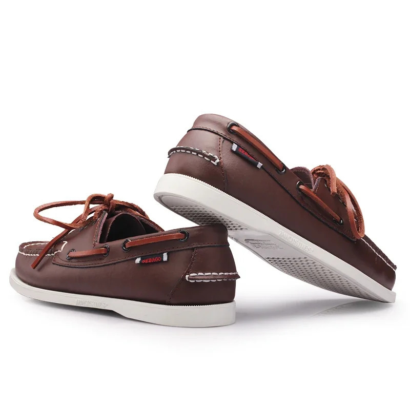 Men Shoes Fashion Loafers Comfy Leather Drive Footwear Casual Mens Boat Slip on Leisure Walk Lazy 240702