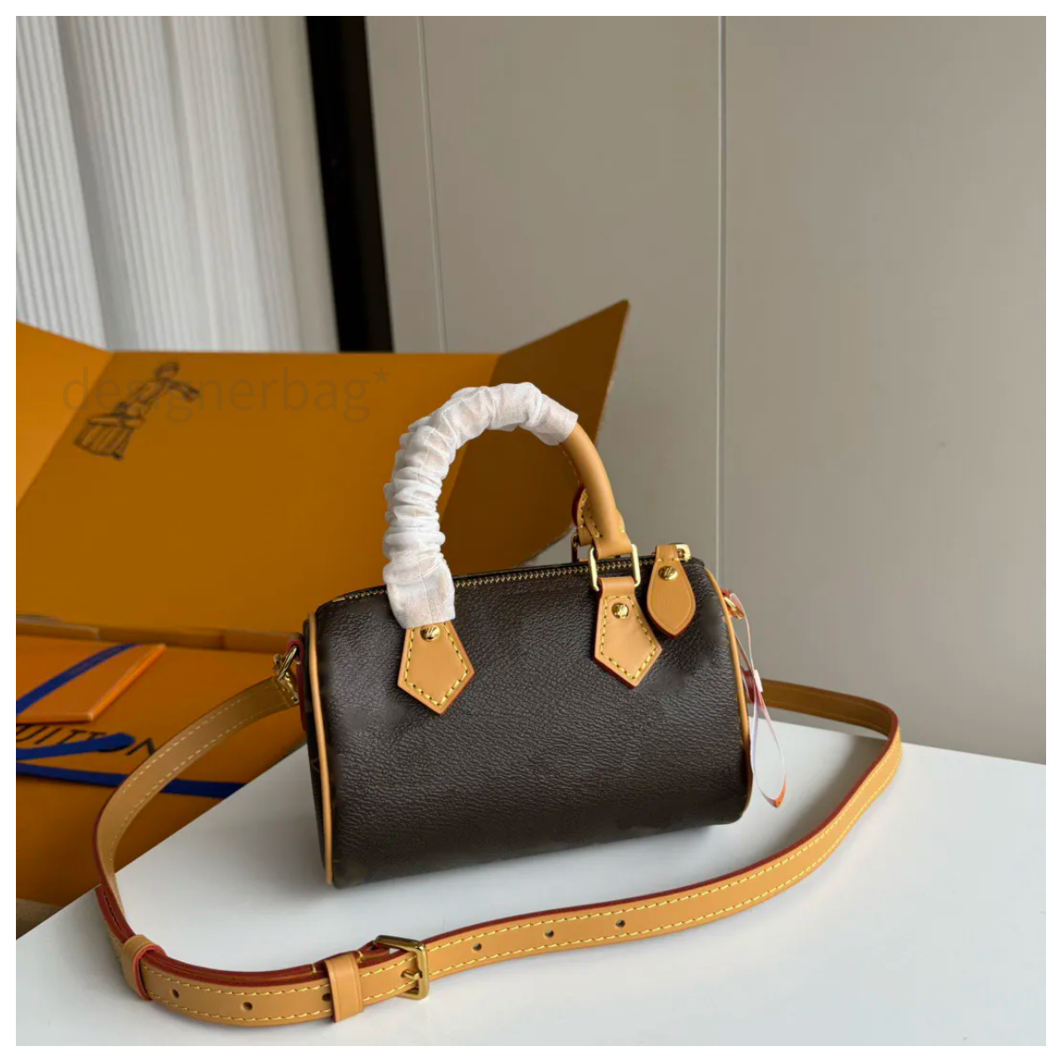 Totes Top Designer Mini Nano 16cm Shoulder Bag Women Leather Denim Crossbody Luxury Brand Embossed Tote Purse Brown Flower classic fashionable Handbag