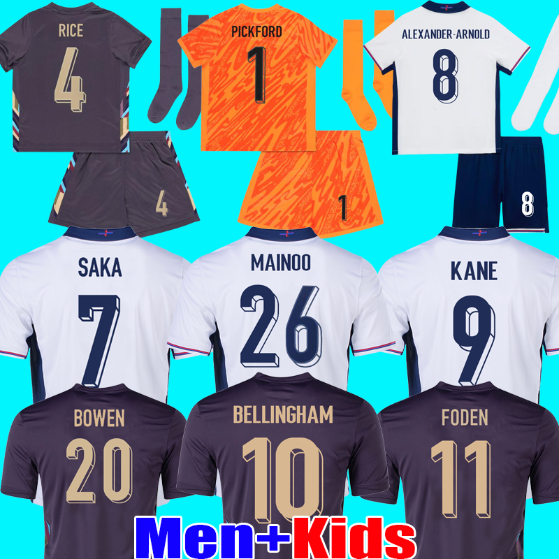 16-4XL 2024 KANE BELGHAM MAINOO BOWEN ENGLANDS Shirt Soccer Jerseys RICE FODEN GORDON TONEY PALMER PICKFORD Men Football kit kids set top uniform