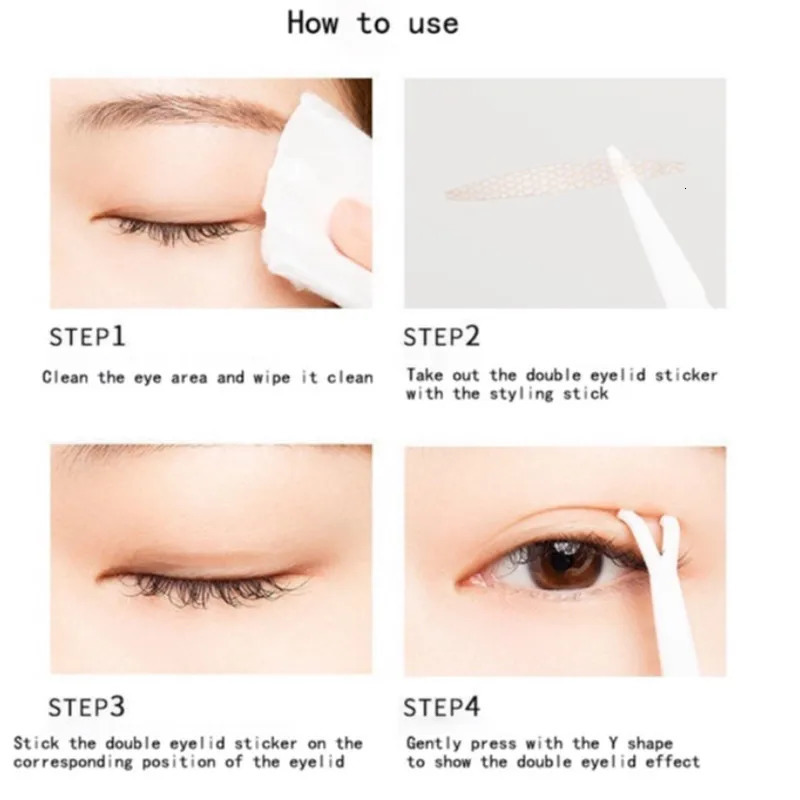 3 Boxes U N Y Eyelid Tape Sticker Invisible Double Eyelid Paste Stripe Self-adhesive Natural Bigger Eyes Makeup Tool 240703