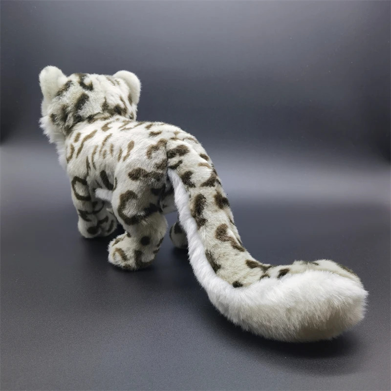 Snow Leopard Plush Toy fidelity Cute Snow Panther Plushie Lifelike Animals Simulation Stuffed Doll Kawai Toy Gifts For Kids 240624