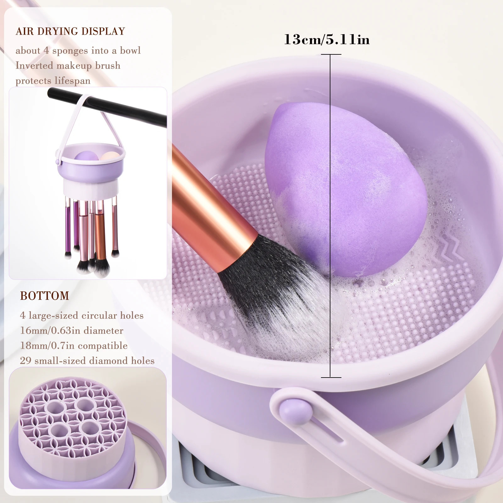 31Pcs Makeup Tools Set 15pcs Wooden Handle Makeup Brushes With SpongesSuitable For Beginners Cost-effective Makeup Tool Set 240704