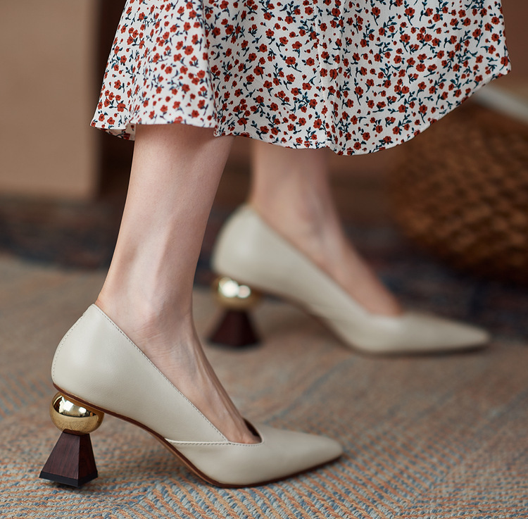 Women's Shoes New Design Sense Gentle Fashionable Soft Comfortable Minimalist Vintage Style Versatile Triple Beige fashion