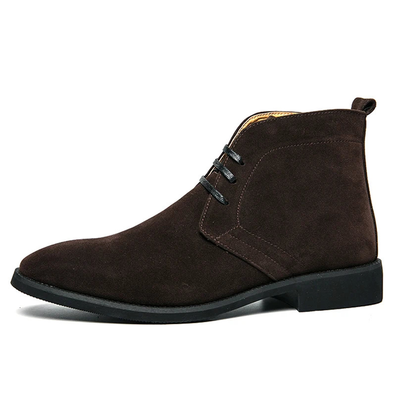 Suede Leather Chelsea Boot Men Fashion Dress Boots Autumn Ankle Boots Plus Size 38-48 Formal Shoe Bota Masculina 240703